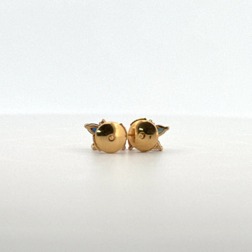 Boucles d'oreilles Puces d'oreilles or jaune diamants et spinelles 58 Facettes A1BO-GS31454-1