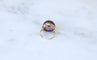 Bague 49.5 Bague en or jaune Art Déco Cabochon d'Améthyste et Diamant 58 Facettes