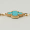 Bracelet Van Cleef & Arpels - EXTRA RARE Bracelet Vintage Alhambra 5 motifs turquoise et diamants 58 Facettes