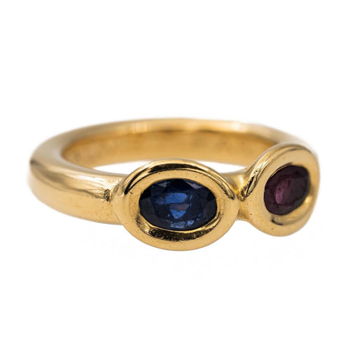 Bague 48 Chaumet Bague Toi et moi Or jaune Saphir 58 Facettes 2899074CN