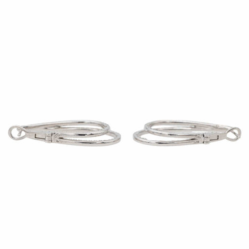 Boucles d'oreilles Boucles d'oreilles Créoles Or blanc Diamant 58 Facettes 3367807CN