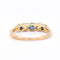 Bague 54 Bague Jarretière Belle Époque, Or jaune, Saphirs et Diamants Naturels 58 Facettes 378