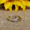 Bague Bague solitaire or blanc 18 carat (750/1000), diamant serti tension / couteau 58 Facettes