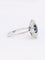 Bague 54 Bague marguerite or blanc, saphir ovale et diamants 58 Facettes 1034.12