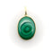 Pendentif Pendentif cercles concentriques en malachite signature dorée 58 Facettes