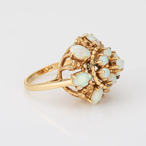 Bague 53 Bague Harem Opale Vintage en or jaune 58 Facettes G12886