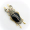 Broche Broche scarabée édouardienne en or 18 carats et argent sterling avec diamants taille rose, onyx et rubis 58 Facettes