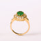 Bague 52 Bague marguerite émeraude diamants en or jaune 58 Facettes