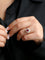 Bague 55 Bague marguerite or blanc rubis ovale diamants 58 Facettes 1023.1
