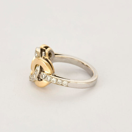 Bague 52 Bague or gris et diamants 58 Facettes GU260