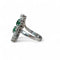 Bague 55 Bague or blanc, émeraudes diamants 58 Facettes 235