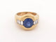 Bague 57 vintage bague POIRAY sertie saphir & diamants baguettes en or jaune 58 Facettes 261196