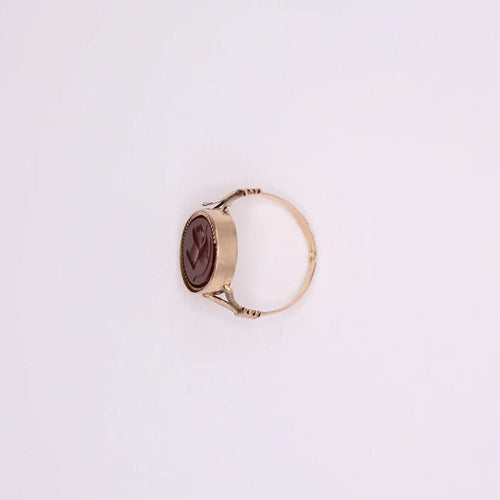 Bague Bague Empire Intaillée Cornaline Homme casqué 58 Facettes