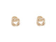 Boucles d'oreilles boucles d'oreilles POIRAY puces tresse or jaune diamants 58 Facettes 260895