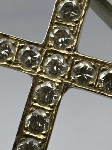 Pendentif Pendentif Croix or jaune diamants 58 Facettes 1FPE-GS33584