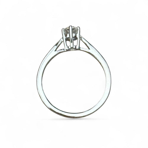 Bague 54 Solitaire or blanc 58 Facettes 282