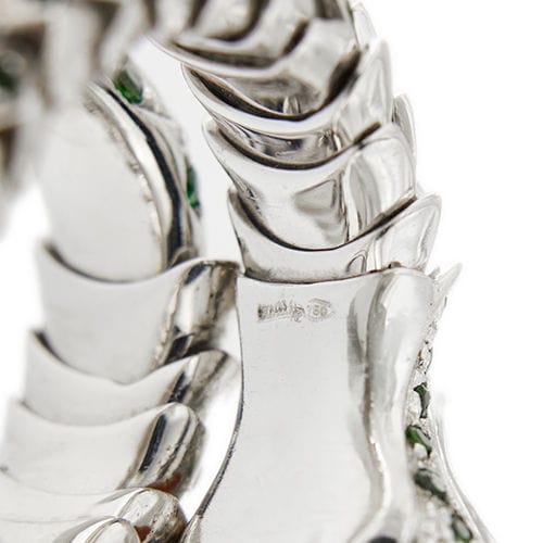 Bague Bague dragon avec émeraudes et diamants 58 Facettes 38003
