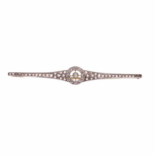 Broche Broche Art Déco diamants sur deux ors 58 Facettes