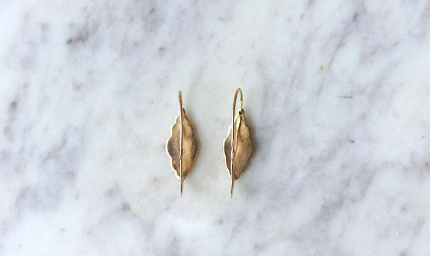 Boucles d'oreilles Boucles d'Oreilles Poissardes Or rose et Email 58 Facettes
