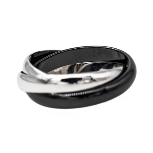 Bague 58 Cartier Bague Trinity Or blanc Céramique 58 Facettes 3500510CN