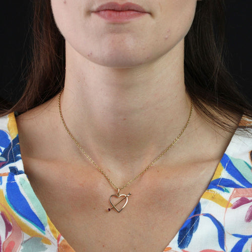 Pendentif Pendentif coeur fléché 58 Facettes 22-001A