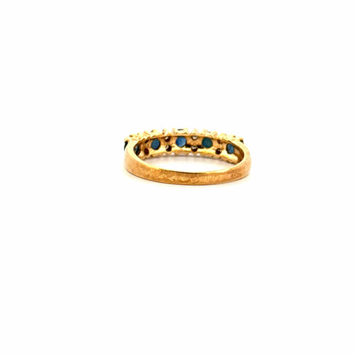 Alliance Demi-Tour Or Jaune Saphir & Diamants 58 Facettes