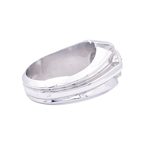 Bague 52 Bague de style Art Déco en or blanc, diamant. 58 Facettes 33667