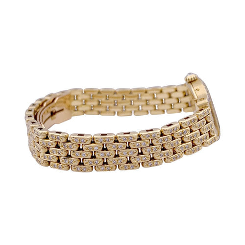 Montre Montre Cartier "Tortue" or jaune, diamants, nacre. 58 Facettes 33639