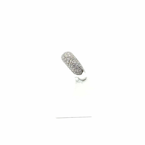 Bague 51 CHAUMET - Bague jonc or blanc diamants 58 Facettes Z1350524