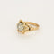 Bague 53 Bague en or jaune 18K et de platine 58 Facettes CLA0593