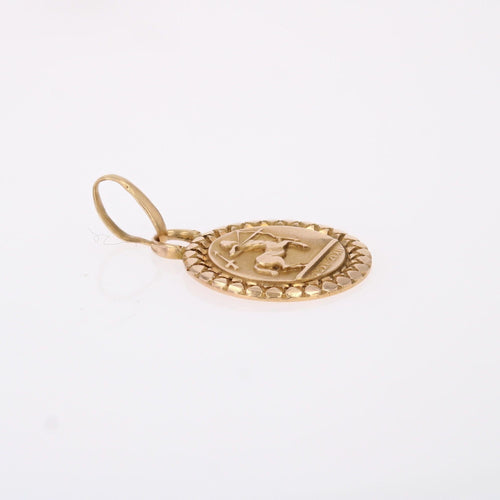 Pendentif Petite médaille Sagittaire en or rose 58 Facettes CVP199