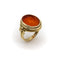 Bague 54 Bague victorienne en or jaune et cornaline ornée d'une intaille représentant Jules César 58 Facettes