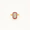 Bague 56 Bague Art Déco or jaune, rubis, diamants 58 Facettes 240 555