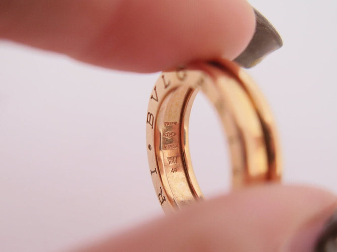 Bague 49 bague BULGARI b.zero1 336003 t49 en or rose 18k  ecrin 58 Facettes 271100