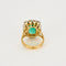 Bague 51 Bague or jaune émeraude de Colombie entourée de diamants 58 Facettes