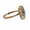 Bague 55 Bague de style Art Déco en or et platine avec diamants et saphir 58 Facettes Q321B