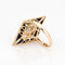 Bague Lapis Lazuli Diamond Triangle Ring Estate 14k Yellow Gold Cocktail Jewelry Sz 7 58 Facettes G13172