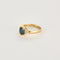 Bague 52,5 Bague or jaune, saphir et diamants 58 Facettes COL2959