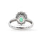 Bague Bague en or blanc avec émeraude de Colombie 58 Facettes