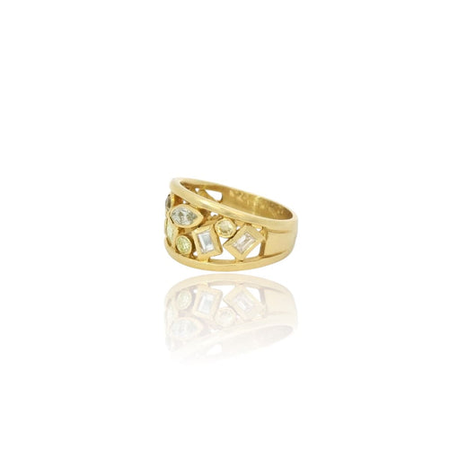 52 Vintage Tutti Frutti diamond ring 58 Facettes