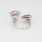 Bague 54.5 Bague ouverte en or blanc 18 carats et tourmaline rose kunzite, taille 7, bijou cocktail vintage 58 Facettes G14140