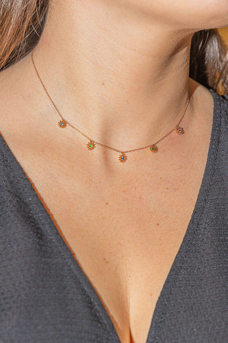 Collier Mellerio Collier Le petit Cactus Or rose Saphir 58 Facettes 3112161CN