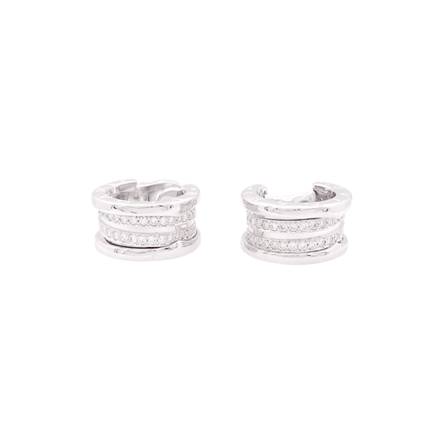 Créoles Bulagri "B.Zero1" or blanc, diamants. 58 Facettes 34175