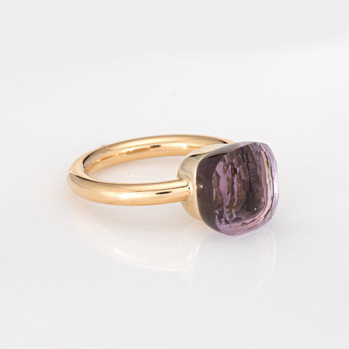 Bague Bague Pomellato Nudo Classic en or jaune 18 carats avec améthyste, bijou de succession, taille 6 58 Facettes G14032