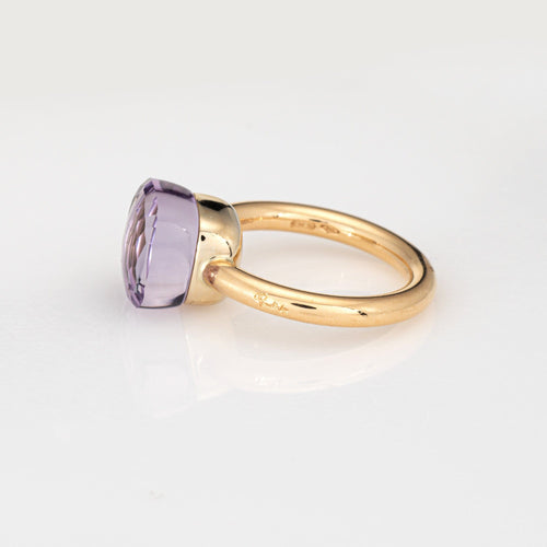 Bague Bague Pomellato Nudo Classic en or jaune 18 carats avec améthyste, bijou de succession, taille 6 58 Facettes G14032