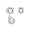 Boucles d'oreilles MESSIKA - MY TWIN 1+2 - Boucles d'oreilles asymétriques en or blanc et diamants 58 Facettes 58FC11