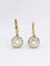 Boucles d'oreilles dormeuses anciennes perles diamants taille rose 58 Facettes J538