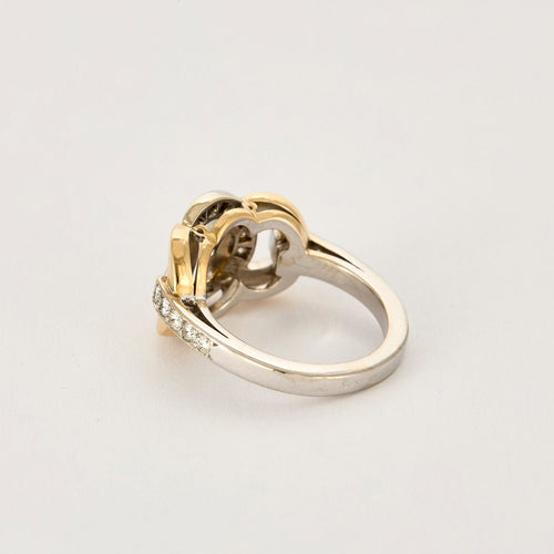 Bague 52 Bague or gris et diamants 58 Facettes GU260