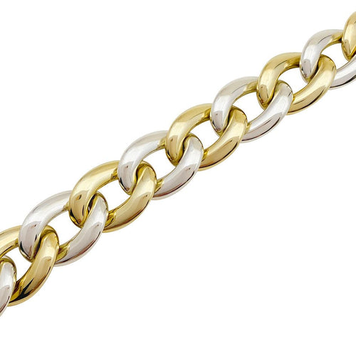 Bracelet Bracelet Chaumet, gros maillons en deux tons d'or. 58 Facettes 33834