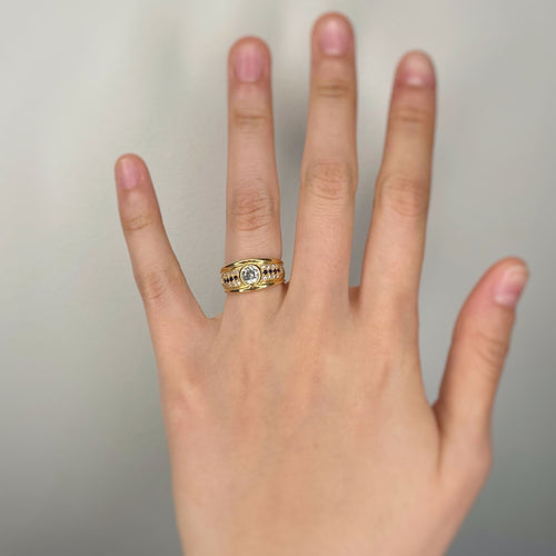 Bague 50 Bague - Or, Diamants & Saphirs 58 Facettes 240113R